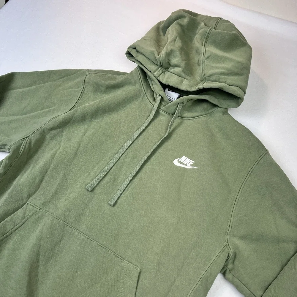 Nike Sportswear Club Fleece Full Zip Hoodie Green Mens Small
